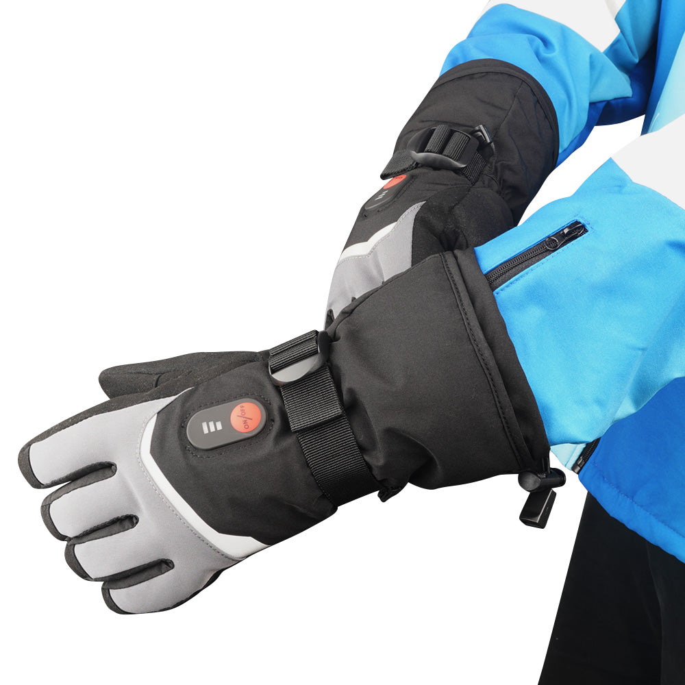 Verwarmde Skihandschoenen Zwart/Grijs Unisex – foto 8
