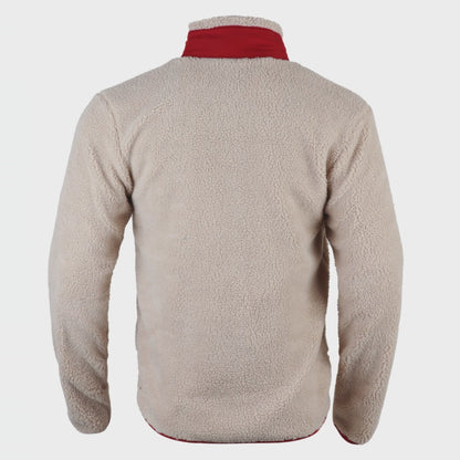 Wøley Cardigan Chauffant Polaire Rouge Unisexe