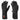Dunne verwarmde handschoenen met antislip zwart, voor- en achterkant